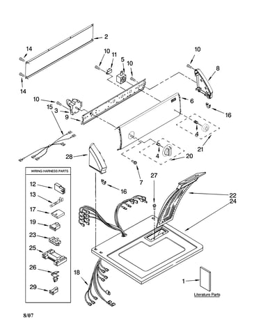 Top and console parts