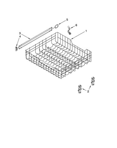 Upper rack and track parts