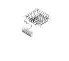 Kenmore 66513552K700 lower rack parts, optional parts (not included) diagram