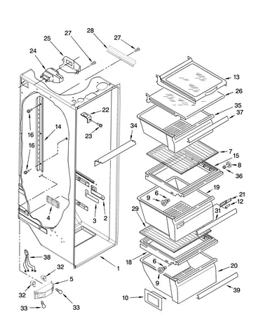 Refrigerator liner parts