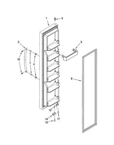 Freezer door parts
