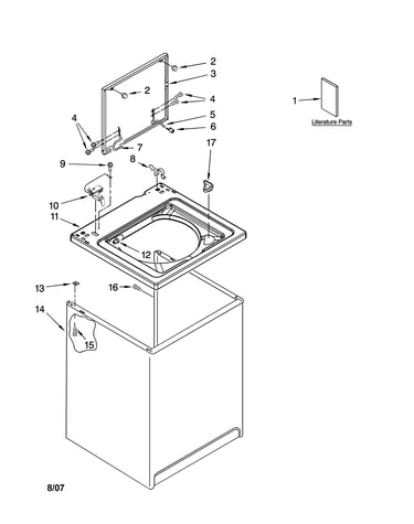 Top and cabinet parts