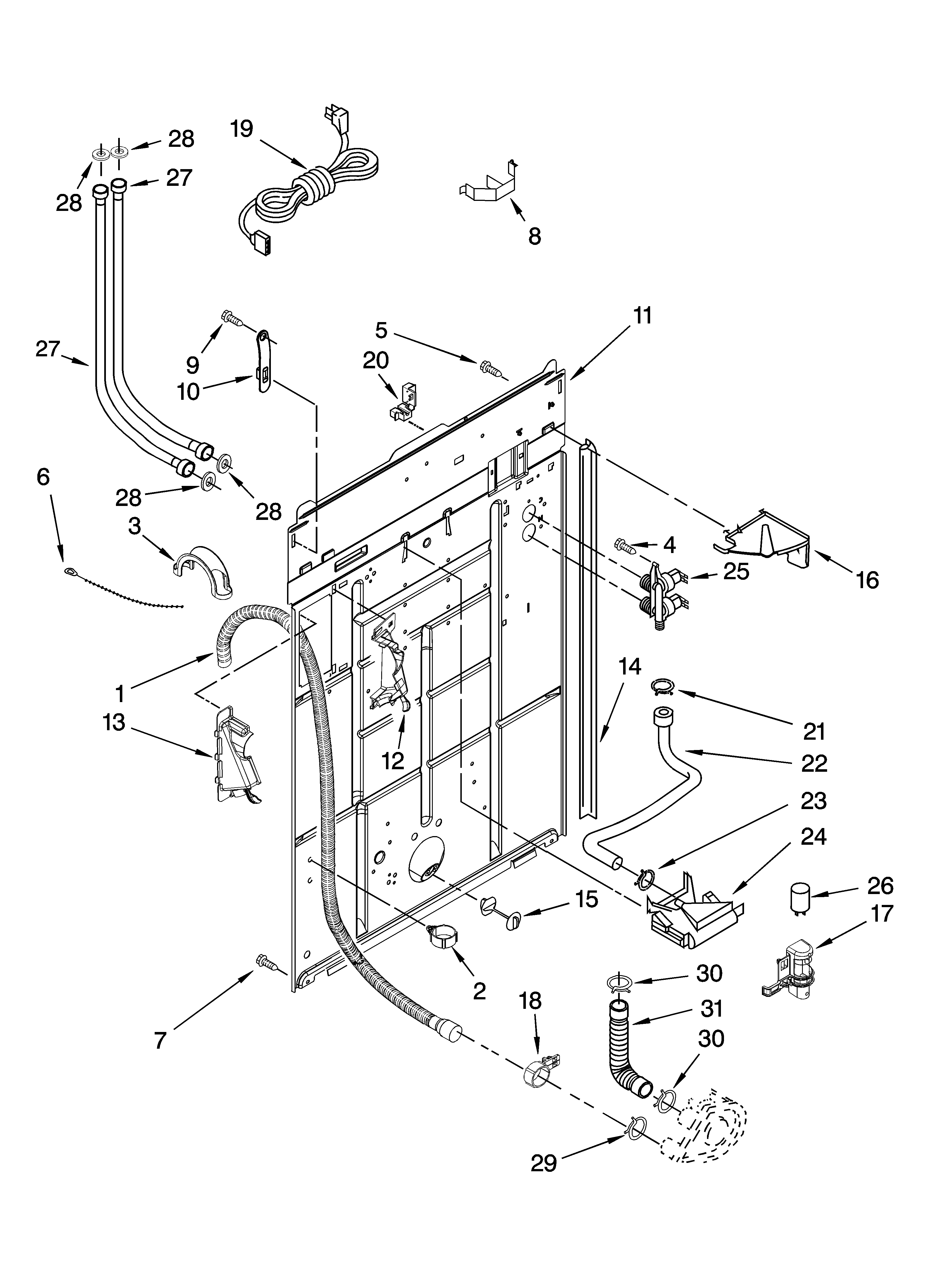 Rear panel parts