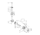 Kenmore 11028632700 brake, clutch, gearcase, motor and pump parts diagram
