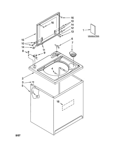 Top and cabinet parts