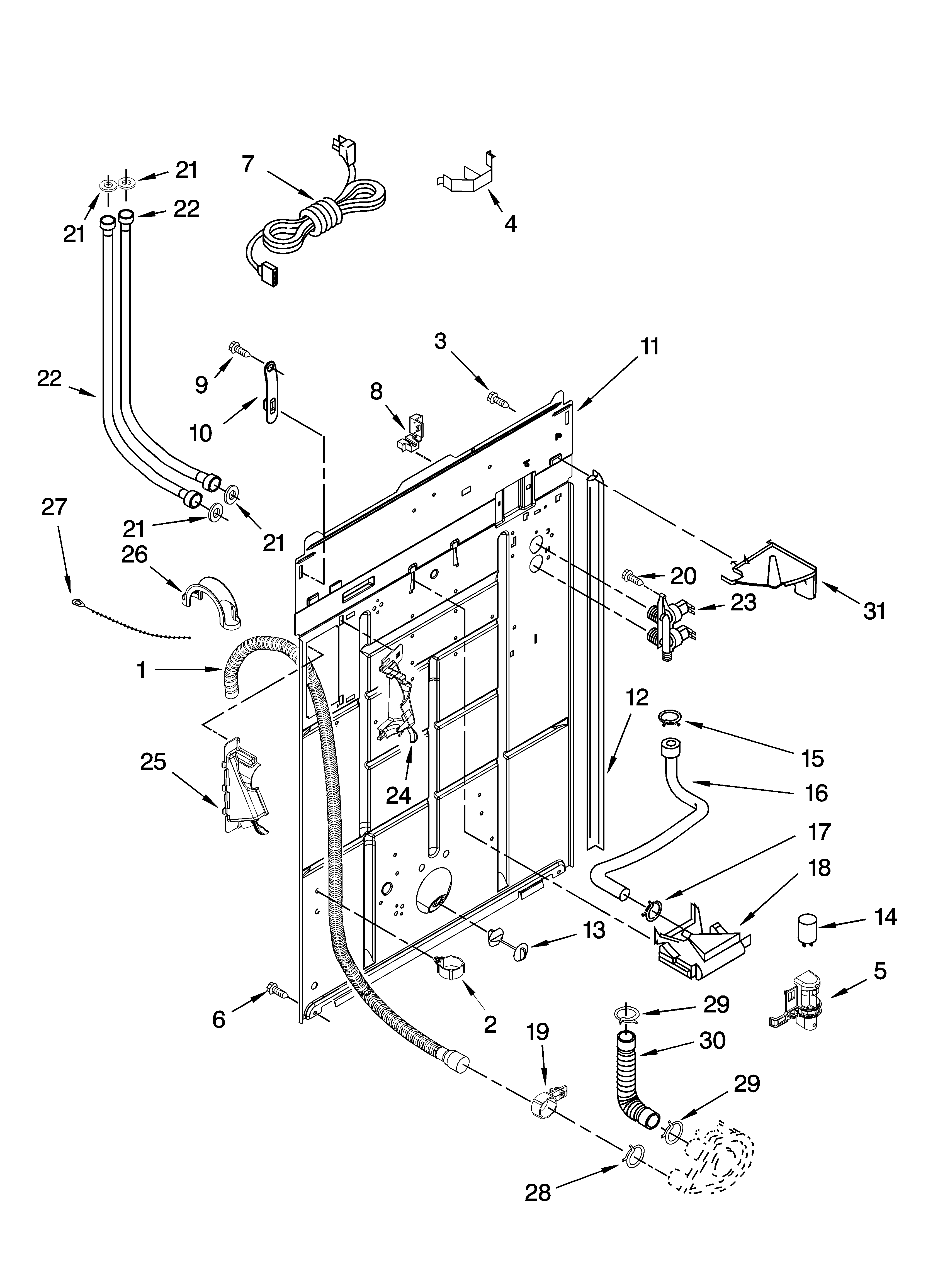 Rear panel parts