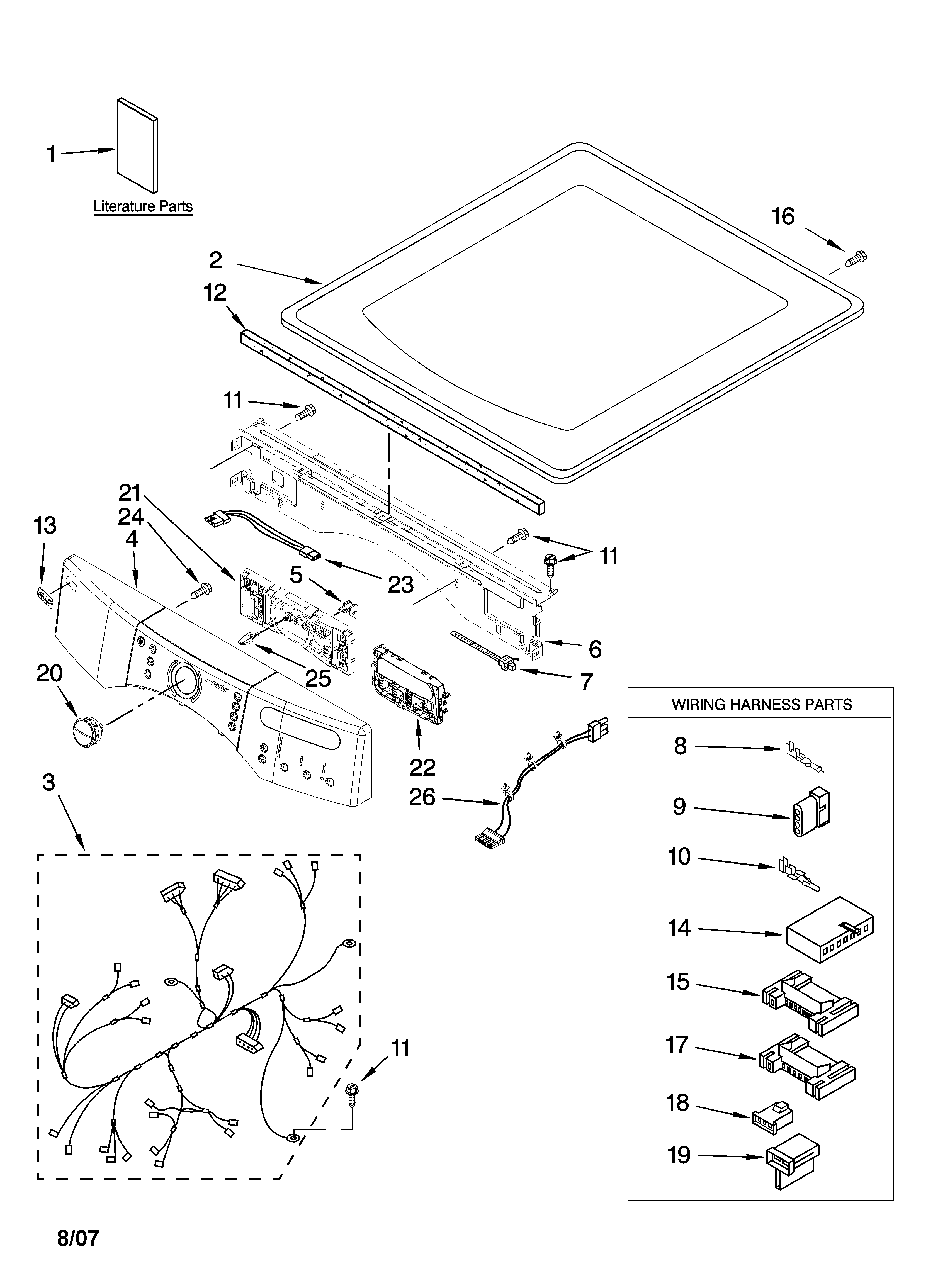 Top and console parts