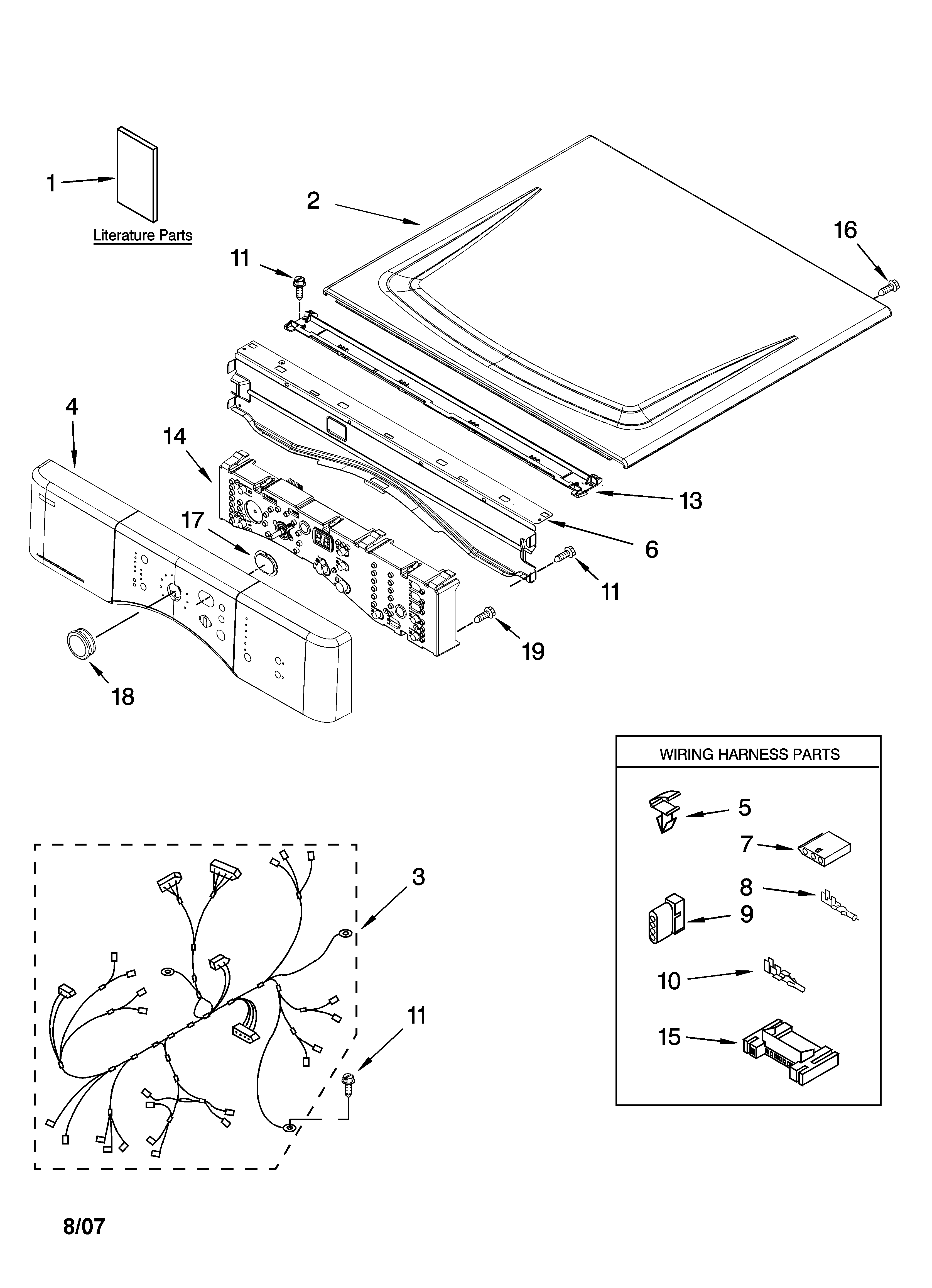 Top and console parts