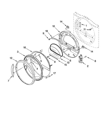 Door parts, optional parts (not included)