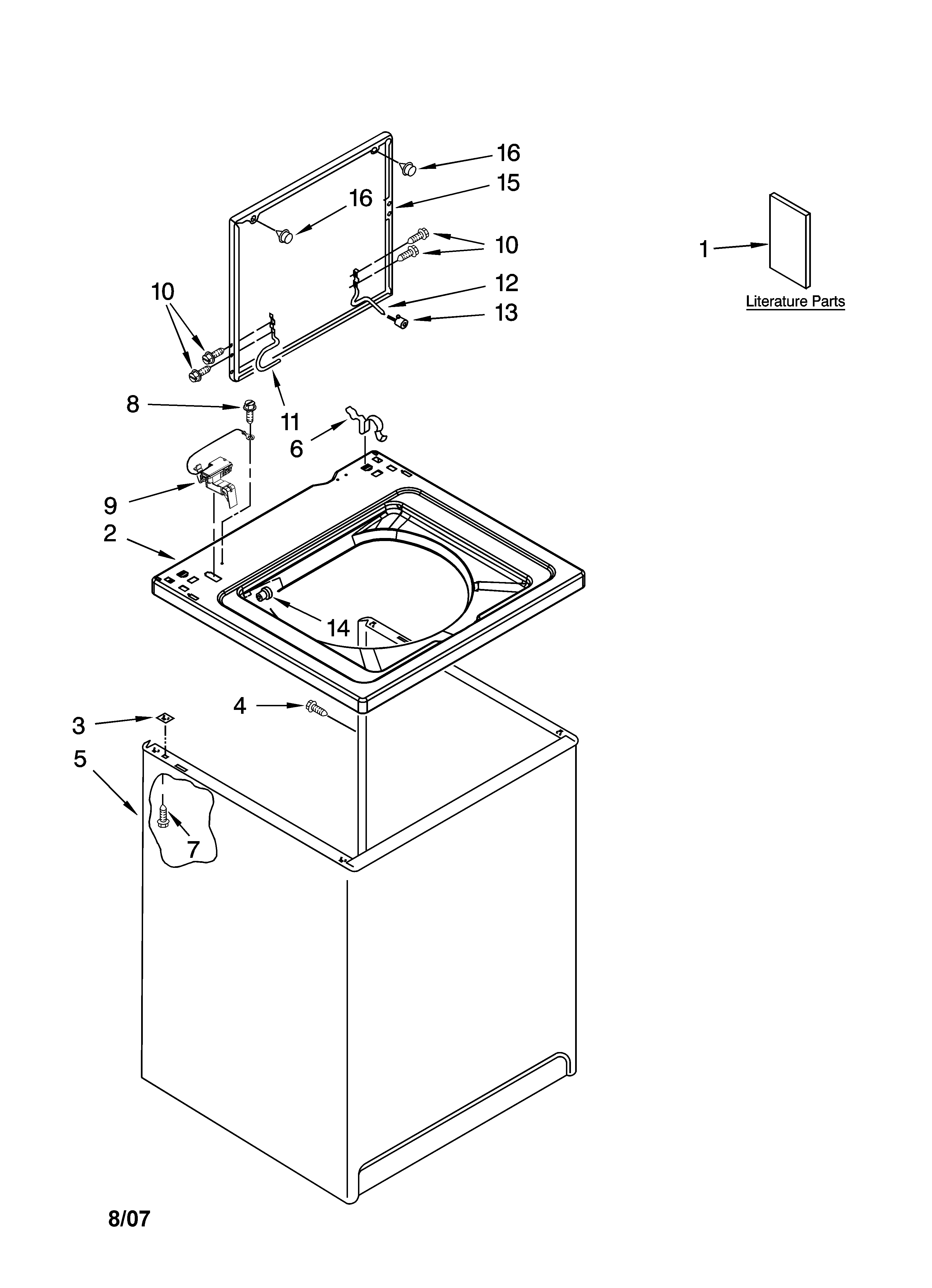 Top and cabinet parts