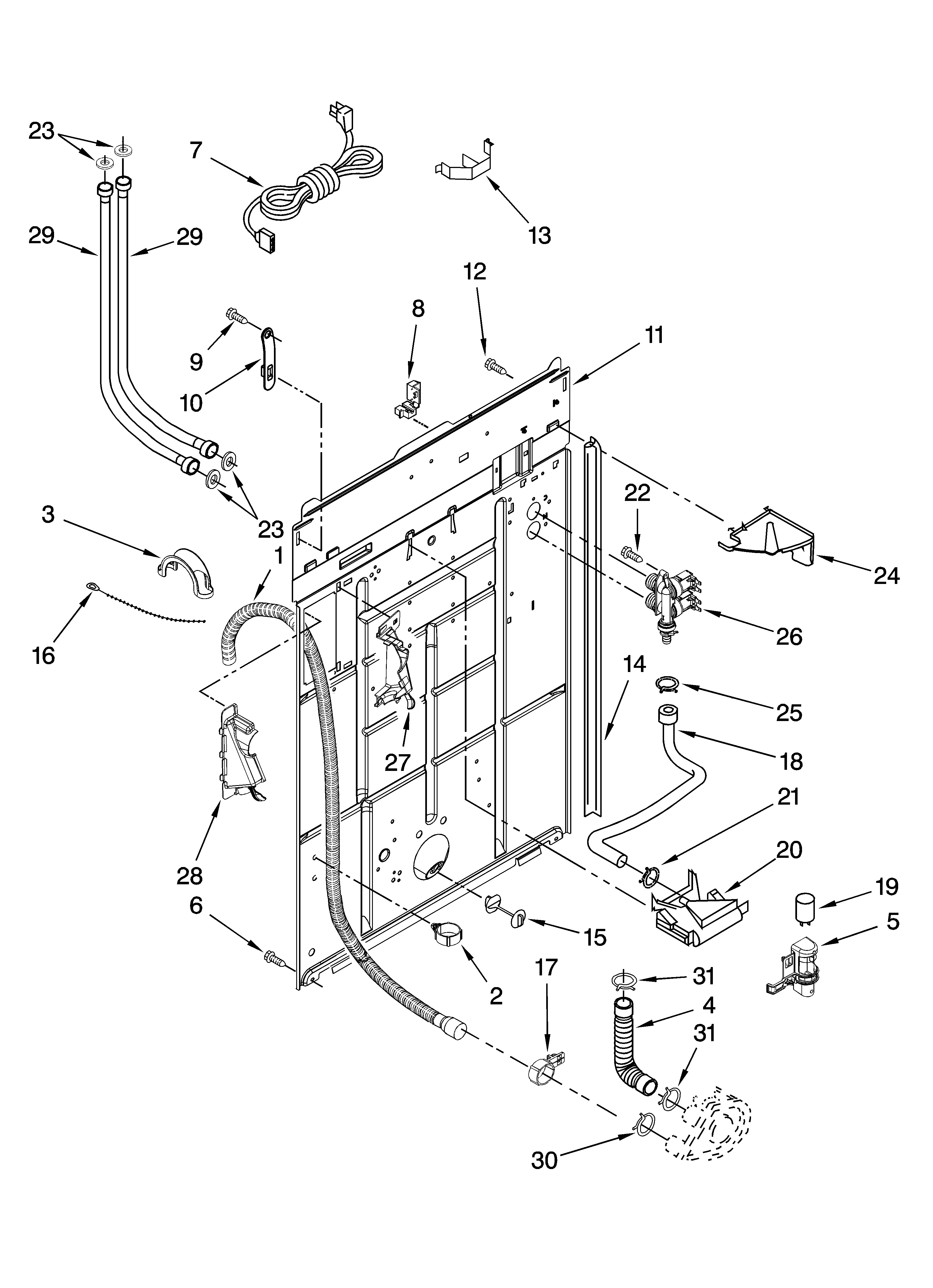 Rear panel parts