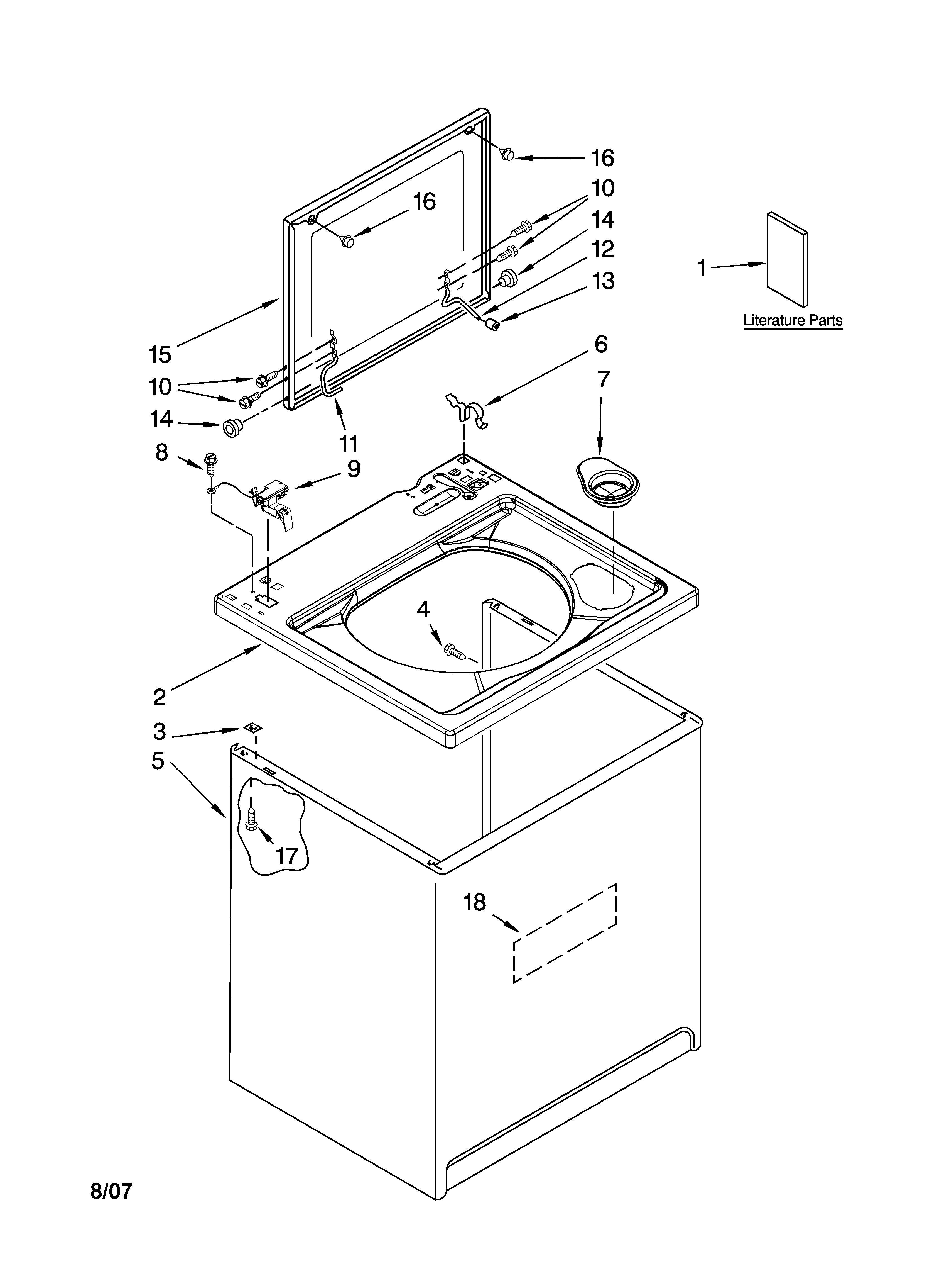 TOP AND CABINET PARTS