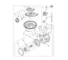 Kenmore Elite 66513852K600 pump and motor parts diagram