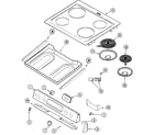 Magic Chef CES3540ACB top assembly diagram
