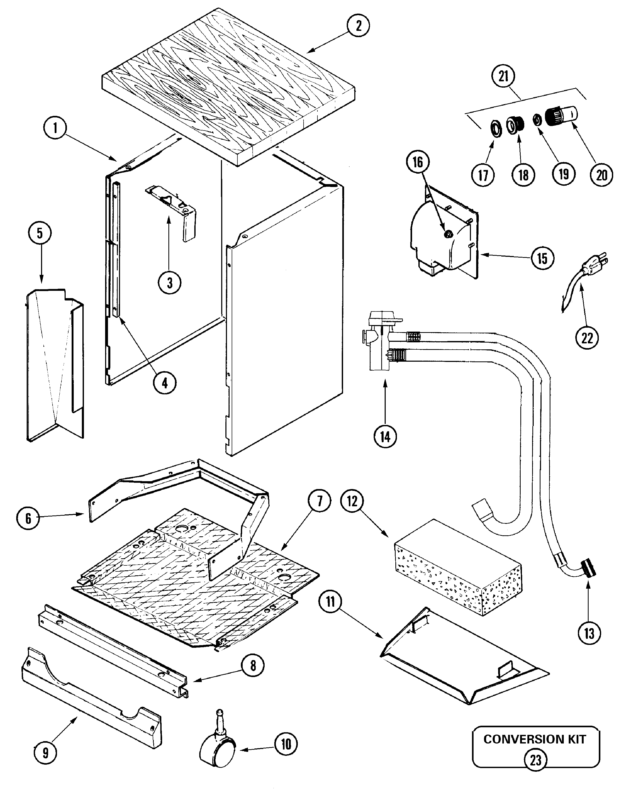 Cabinet & faucet coupler assy.