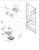 Crisper assy & freezer feature assy
