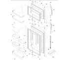 Amana ARTE105BC-PARTE105BC0 door assy, handles & shelves diagram