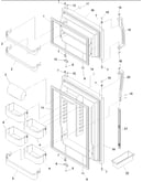 Door assy, handles & shelves