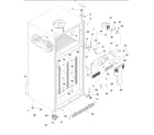 Amana ARTE105BC-PARTE105BC0 cabinet, hinges, evap fan & rollers diagram