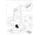 Amana ARTE105BC-PARTE105BC0 evaporator and machine compartment diagram