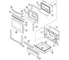 Maytag MGR5870ADB door/drawer diagram