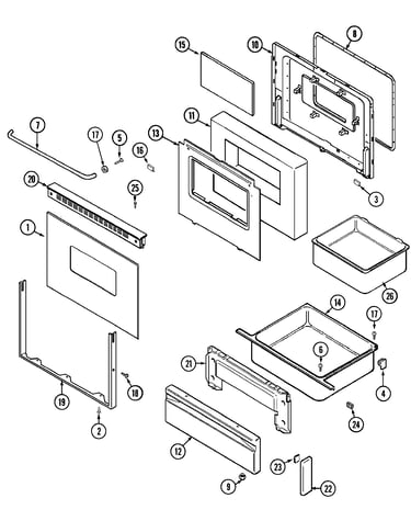 Door/drawer (ser. pre. 13)