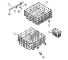 Crosley CDU2J3 track & rack assembly diagram