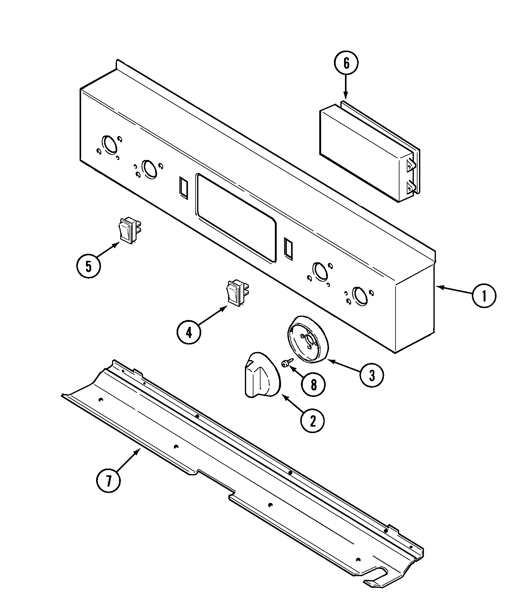 Control panel (pf,pg,pk,pr models)