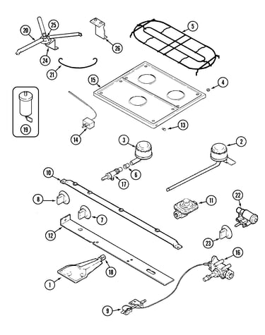 Top & gas controls