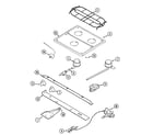 Magic Chef CLY2231BDB top & gas controls diagram