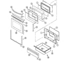 Maytag MER5870ACW door/drawer diagram