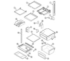 Maytag MSD2758DRB shelves & accessories diagram