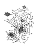 Oven body and main top