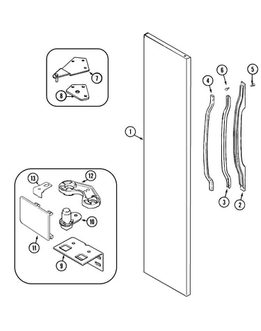 Freezer outer door