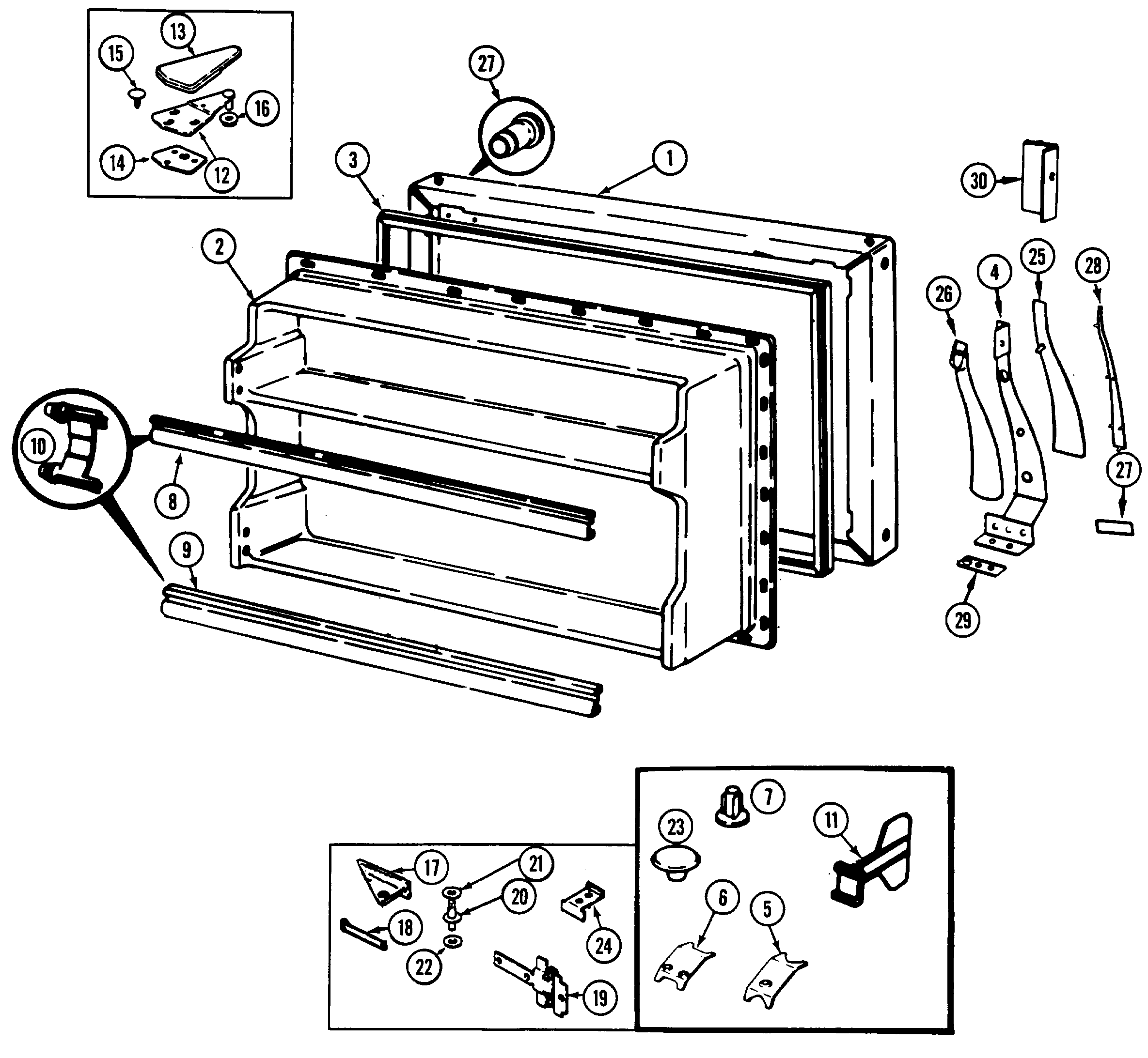 Freezer door