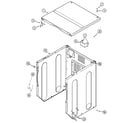 Maytag MLE15PDBGW cabinet-front (upper) diagram