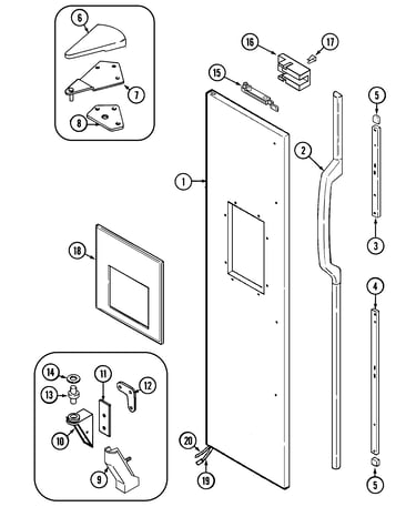 Freezer outer door
