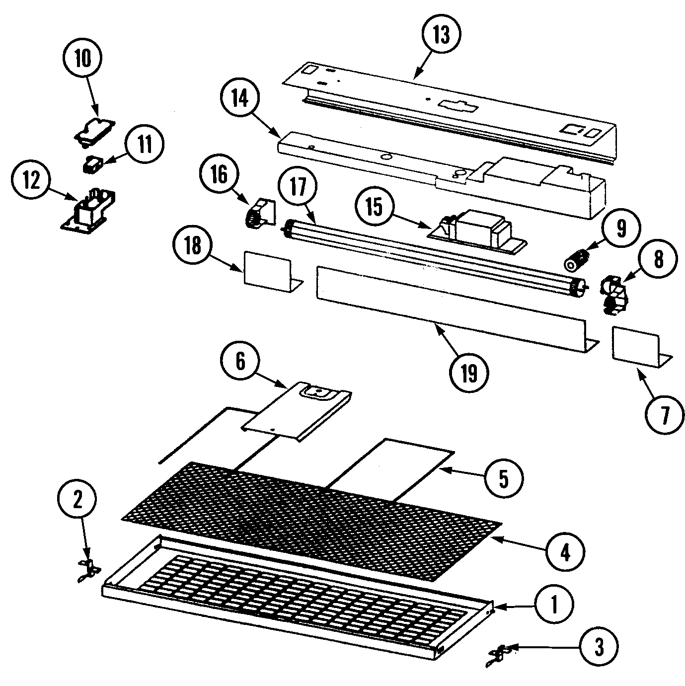 Grill & filter assembly (series 11)