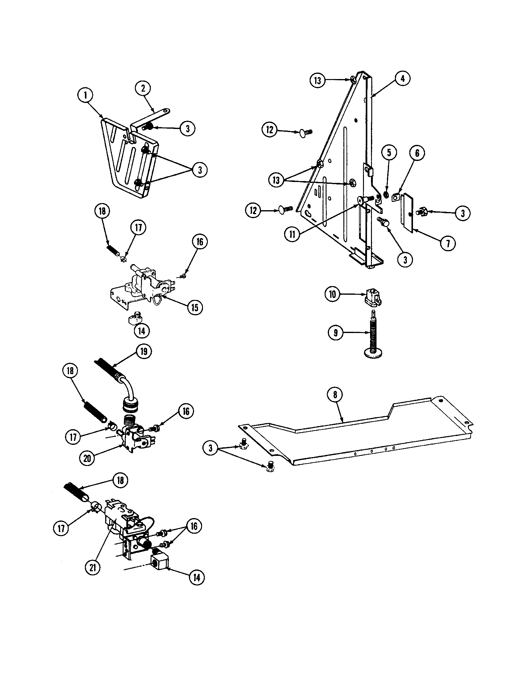 Tub support-l.h.
