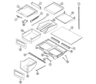 Maytag MTB1956AEW shelves & accessories diagram