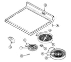 Maytag MER6871AAW top assembly diagram