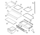 Maytag MTB1553ARA shelves & accessories diagram