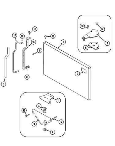Freezer outer door (bisque)