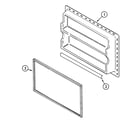 Maytag MTB1553ARQ freezer inner door (bisque) diagram