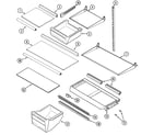 Maytag MTB1953ARA shelves & accessories diagram