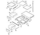 Maytag MTB2446AEA shelves & accessories diagram