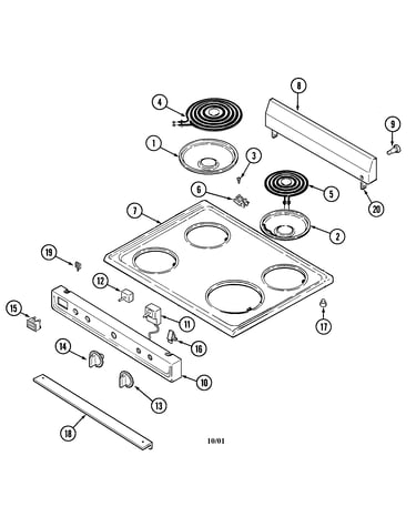 Control panel/top assembly