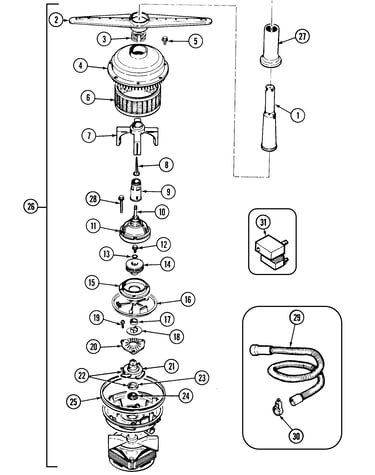 Pump & motor (dwu8750aae)