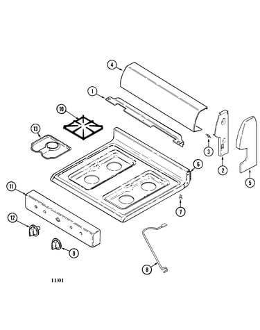 Control panel/top assembly