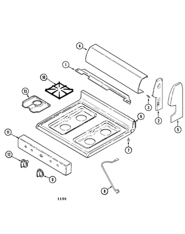 Control panel/top assembly